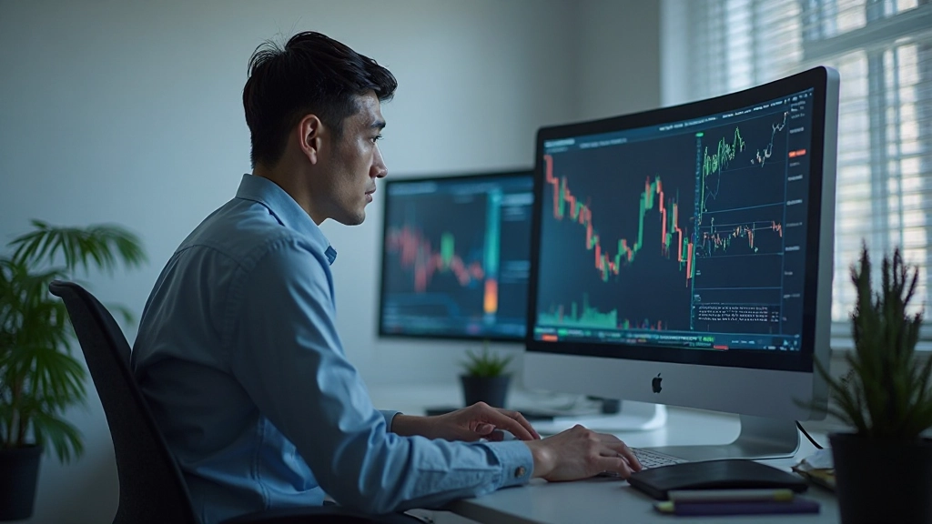Компьютер с графиками финансовых рынков Казахстана и экономическими индикаторами